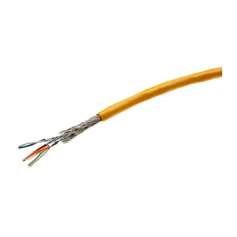 HARTING Industrial Cat7 Ethernet Cable Solid 100 m Yellow Polyurethane Jacket Shielded 2000V Cat7 