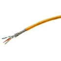 HARTING Shielded Screened Cat6a Ethernet Cable, 20 m Length, Yellow PVC Jacket, 100V 8-Core 6.9mm OD Cat6a