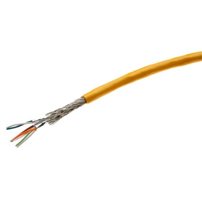 HARTING Shielded Screened Cat6a Ethernet Cable, 20 m Length, Yellow PVC Jacket, 100V 8-Core 6.9mm OD Cat6a