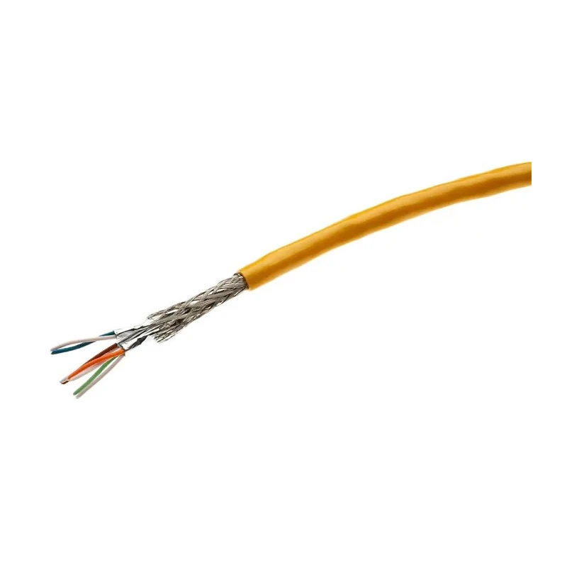HARTING Shielded Screened Cat6a Ethernet Cable, 20 m Length, Yellow PVC Jacket, 100V 8-Core 6.9mm OD Cat6a
