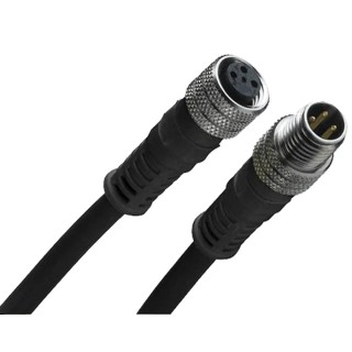 Brad from Molex Sensor Actuator Cable Female 3 Way Straight to Male 3 Way Straight 1 Meter 60V IP67 120087140 1200878140