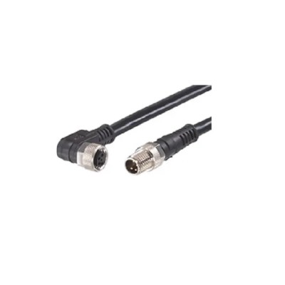 Brad from Molex Sensor Actuator Cable Female 4 Way Right Angle to Male 4 Way Straight, 2 m, 30V, RoHS, IP67 1200878366