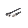 Brad from Molex Sensor Actuator Cable Female 4 Way Right Angle to Male 4 Way Straight, 2 m, 30V, RoHS, IP67 1200878366