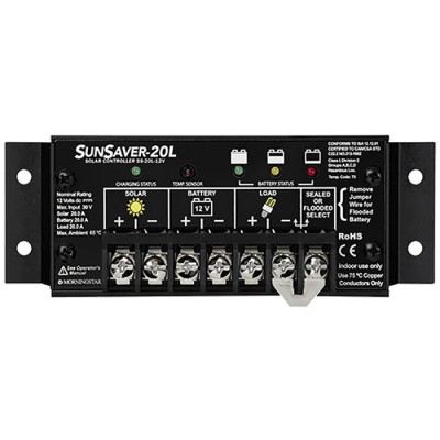 Morningstar 60 V Solar Charge Controller 20 A SS-20L 12V