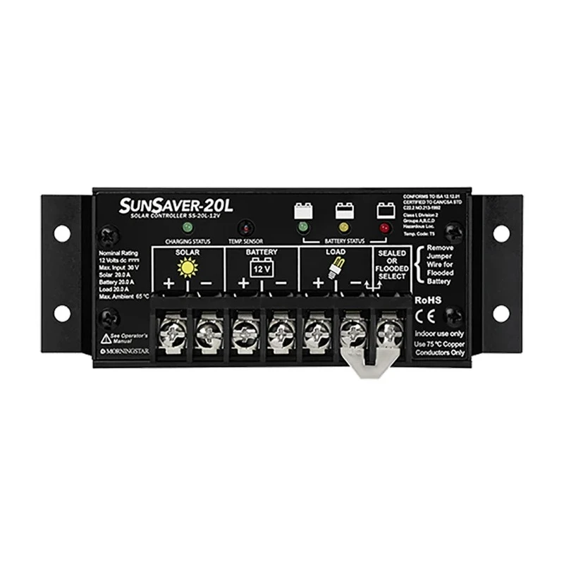 Morningstar 60 V Solar Charge Controller 20 A SS-20L 12V