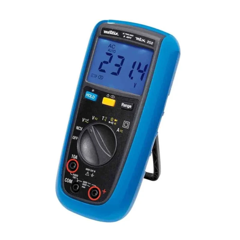 Metrix Handheld True RMS Digital Multimeter 4000 Counts 600 V AC/DC CAT III MTX202-Z