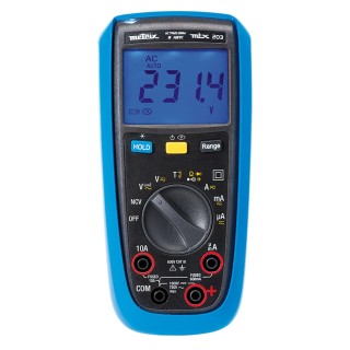 Metrix Handheld True RMS Digital Multimeter 750 V AC/DC CAT III 600V MTX203-Z