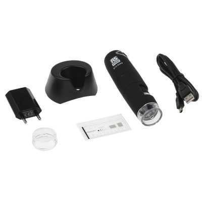RS PRO USB WiFi Digital Microscope 1280 x 1024 Pixel, 500 to 600x Magnification, LED Illuminated, Internal Battery 913-2493