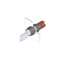 EAO IP65 Key Switch 2 NO/2 NC 5A 2-Way Flat Key 