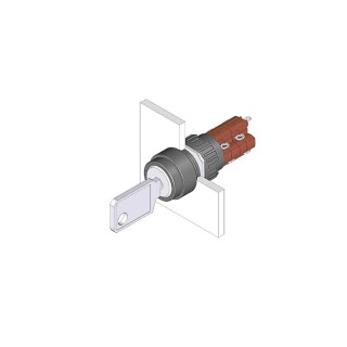 EAO IP65 Key Switch 2 NO/2 NC 5A 2-Way Flat Key 