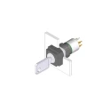 EAO IP65 Key Switch, 1 NO/1 NC Contact Configuration, 100mA Current, 42V AC/DC, Screw Terminal, Rectangular Bezel IP65 