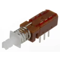 KNITTER-SWITCH Miniature Push Button Switch , Latching, DPDT, PCB Mount, White LED, IP40 IP67, 100 V AC 100 MPBS-22H01-LF-14