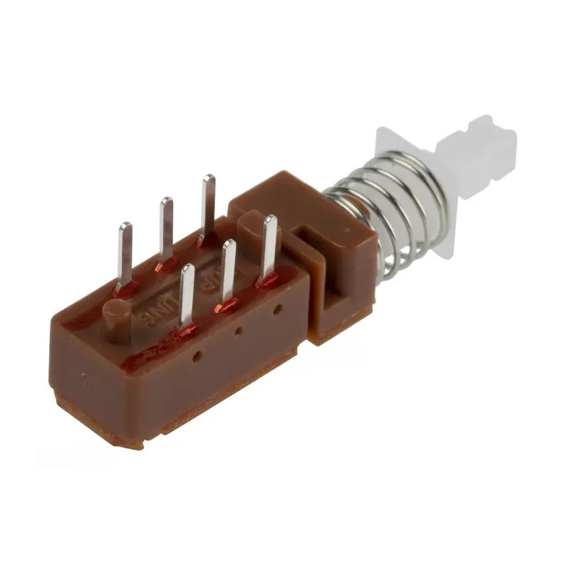 KNITTER-SWITCH Miniature Push Button Switch , Latching, DPDT, PCB Mount, White LED, IP40 IP67, 100 V AC 100 MPBS-22H01-LF-14