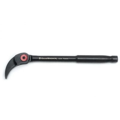 GearWrench Crow Bar 203.2mm Length Black Phosphate Alloy Steel Curved End Indexing Pry Bar 82208