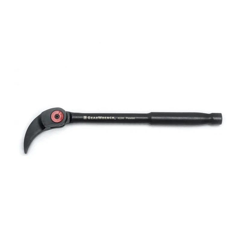 GearWrench Crow Bar 203.2mm Length Black Phosphate Alloy Steel Curved End Indexing Pry Bar 82208