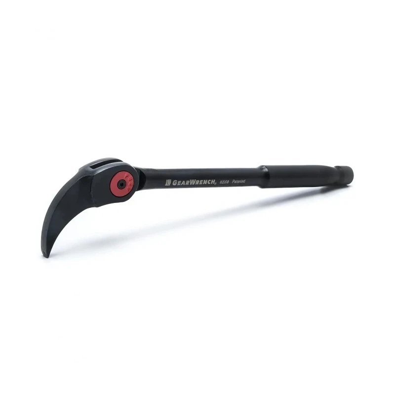 GearWrench Crow Bar 203.2mm Length Black Phosphate Alloy Steel Curved End Indexing Pry Bar 82208