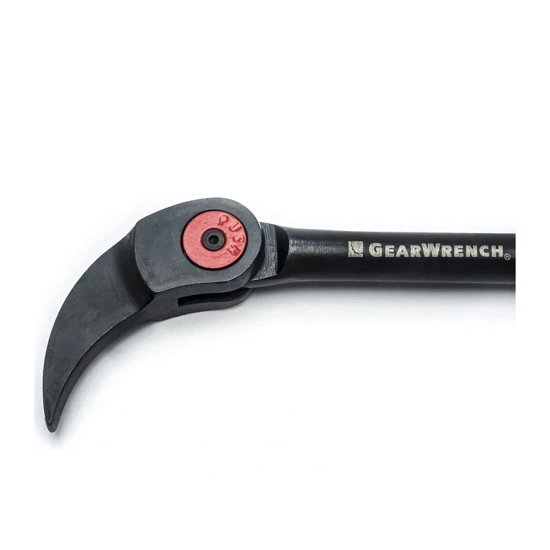 GearWrench Crow Bar 203.2mm Length Black Phosphate Alloy Steel Curved End Indexing Pry Bar 82208