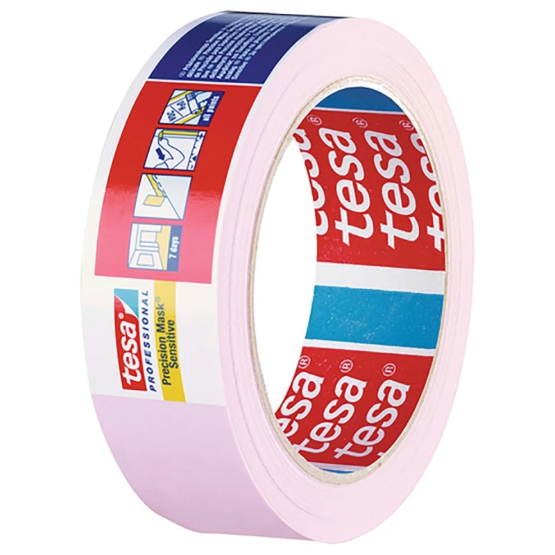 Tesa Professional 4333 Precision Mask Sensitive Masking Tape Pink 19mm x 50m 04333-00017-02