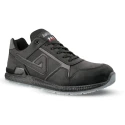 AIMONT Unisex Grey Black Leather Safety Trainer with Aluminium Safety Toe Cap UK 8 EU 42 CALVIN ABI06 42