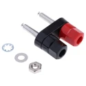 Abbatron Red and Black 30A Binding Post with Brass Contacts and Tin Plating 269-RB