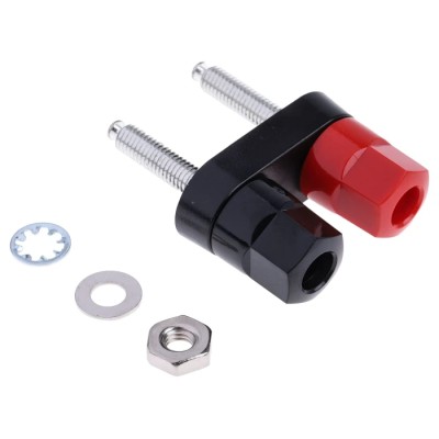 Abbatron Red and Black 30A Binding Post with Brass Contacts and Tin Plating 269-RB