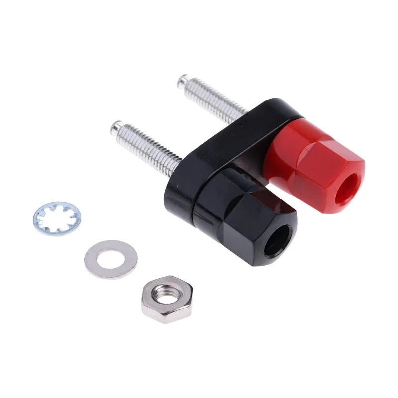 Abbatron Red and Black 30A Binding Post with Brass Contacts and Tin Plating 269-RB