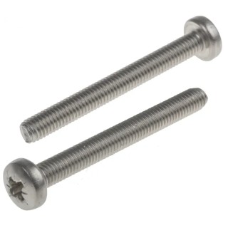 RS PRO Pozidriv Pan Stainless Steel Machine Screw 45 mm M5 914-1517