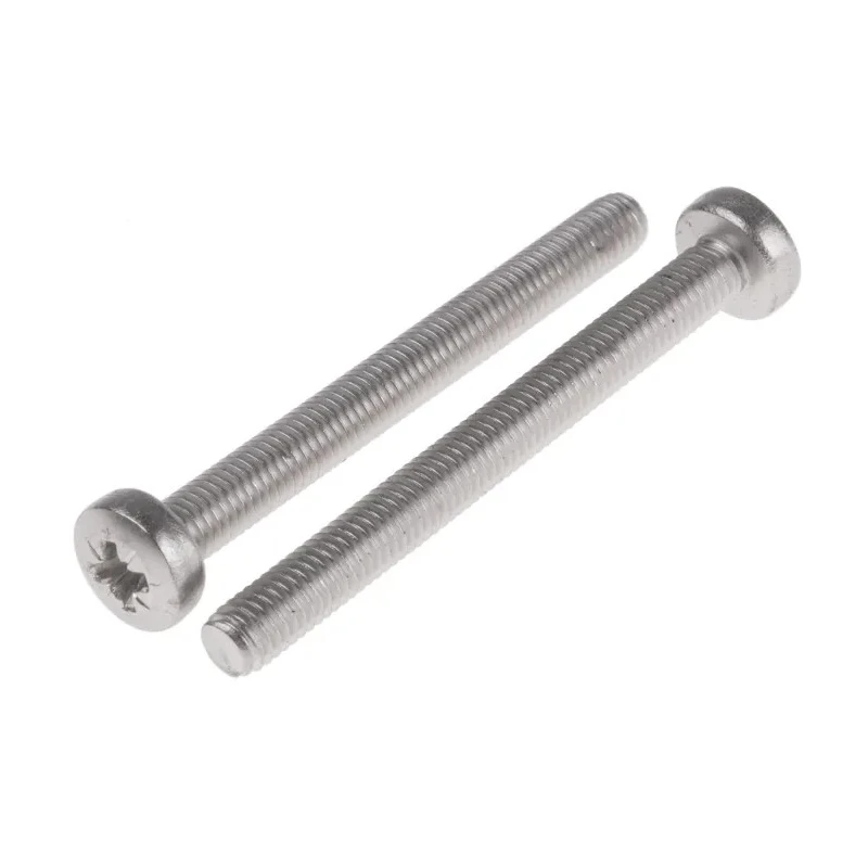 RS PRO Pozidriv Pan Stainless Steel Machine Screw M5 Thread, 50 mm Length, A2 Grade 914-1526