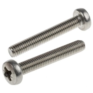 RS PRO Pozidriv Pan Stainless Steel Machine Screw 40 mm M6 914-1539