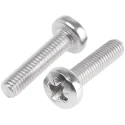 RS PRO Pozidriv Pan Head Stainless Steel Machine Screw 60mm M6 914-1541