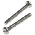 RS PRO Slot Pan Stainless Steel Machine Screw M2.5 x 20mm A2 Grade 304 914-1579