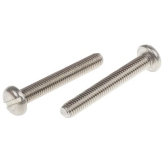 RS PRO Slot Pan Stainless Steel Machine Screw 35mm M5 914-1591