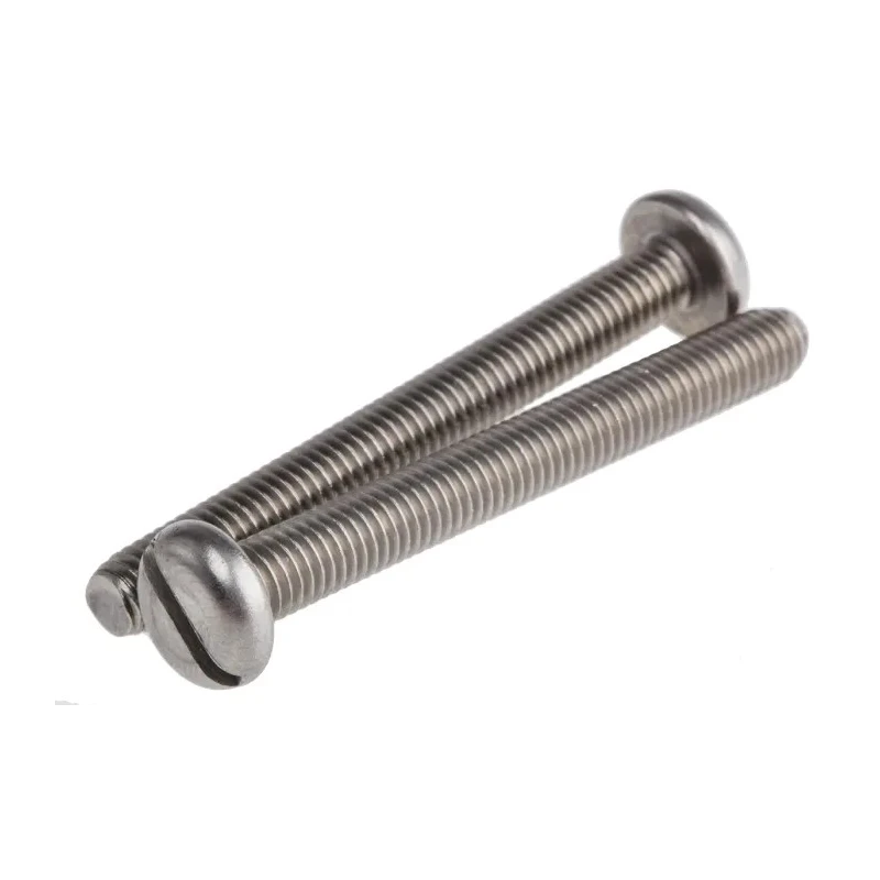 RS PRO Slot Pan Stainless Steel Machine Screw M5 Thread 45mm Length A2 Grade 304 914-1595