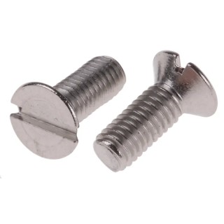 RS PRO Slot Countersunk Stainless Steel Machine Screw 8 mm M3 914-1646