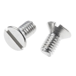 RS PRO Slot Countersunk Stainless Steel Machine Screw 8 mm M4 914-1661
