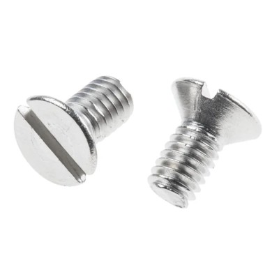 RS PRO Slot Countersunk Stainless Steel Machine Screw 8 mm M4 914-1661