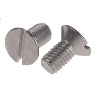 RS PRO Slot Countersunk Stainless Steel Machine Screw M5 Thread 10 mm Length A2 Grade 914-1670