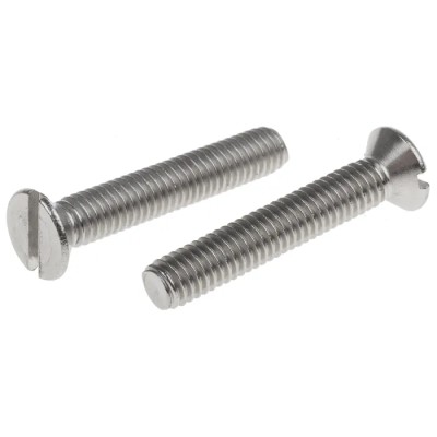 RS PRO Slot Countersunk Stainless Steel Machine Screw 35 mm M6 914-1709