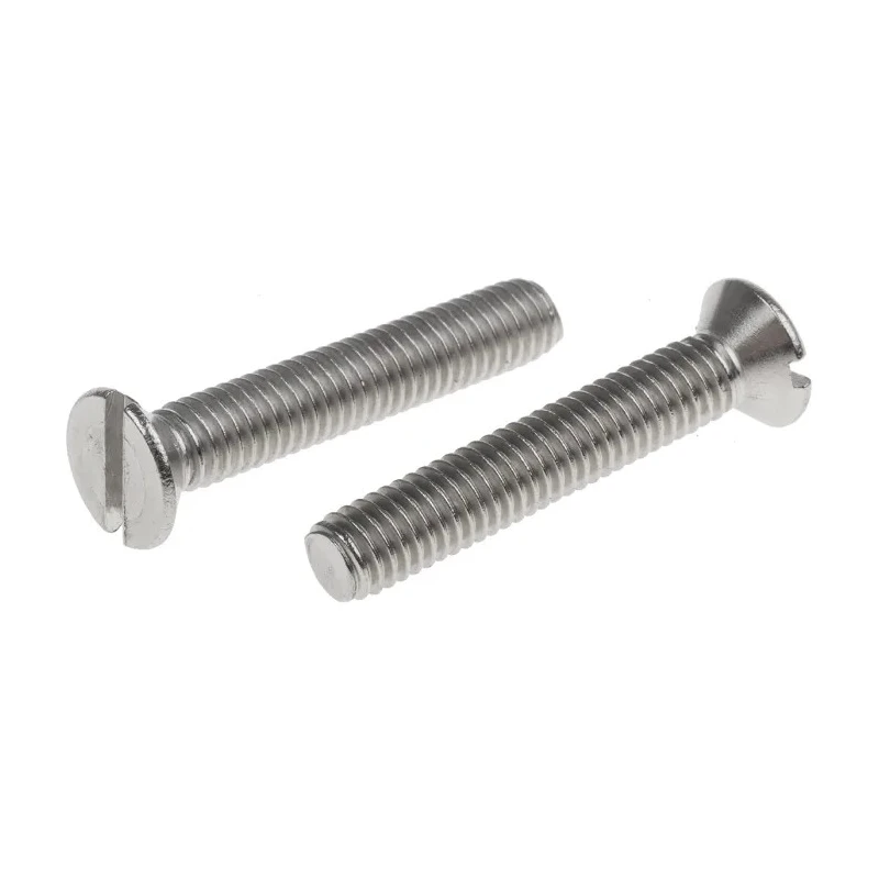 RS PRO Slot Countersunk Stainless Steel Machine Screw 35 mm M6 914-1709
