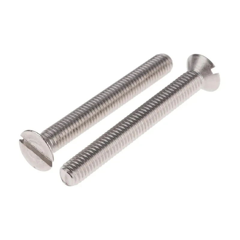 RS PRO Slot Countersunk Stainless Steel Machine Screw 50 mm M6 914-1712