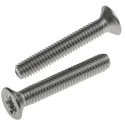 RS PRO Pozidriv Countersunk Stainless Steel Machine Screw 25 mm M4 914-1781