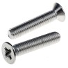 RS PRO Pozidriv Countersunk Stainless Steel Machine Screw 30 mm M6 914-1829