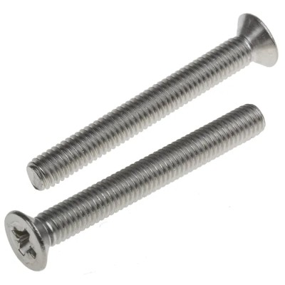 RS PRO Pozidriv Countersunk Stainless Steel Machine Screw 50 mm M6 914-1838
