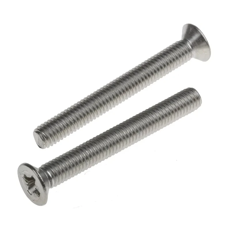 RS PRO Pozidriv Countersunk Stainless Steel Machine Screw 50 mm M6 914-1838