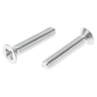 RS PRO Pozidriv Countersunk Stainless Steel Machine Screw M8 40 mm A2 Grade 914-1844
