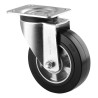 Tente Heavy Duty Swivel Castor with Black Elastic Tread 160 mm Wheel Diameter 450 kg Load Capacity 3670IEP160P63
