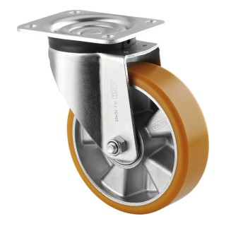 Tente Swivel Castor Heavy Duty, 600 kg Load Capacity, 160 mm Polyurethane Wheel 3670ITP160P63