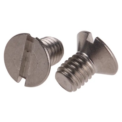 RS PRO Slot Countersunk Stainless Steel Machine Screw 10 mm M6 914-1894