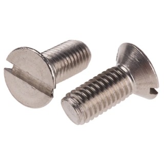 RS PRO Slot Countersunk Stainless Steel Machine Screw 20 mm M8 914-1911