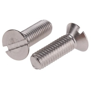 RS PRO Slot Drive Countersunk Stainless Steel Machine Screw M8 x 25 mm 914-1920